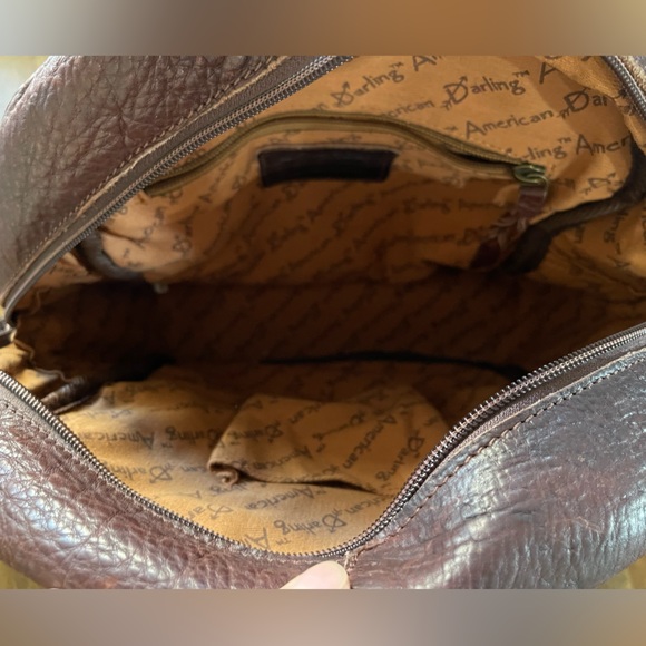 American Darling western saddle blanket leather backpack - Picture 5 of 14